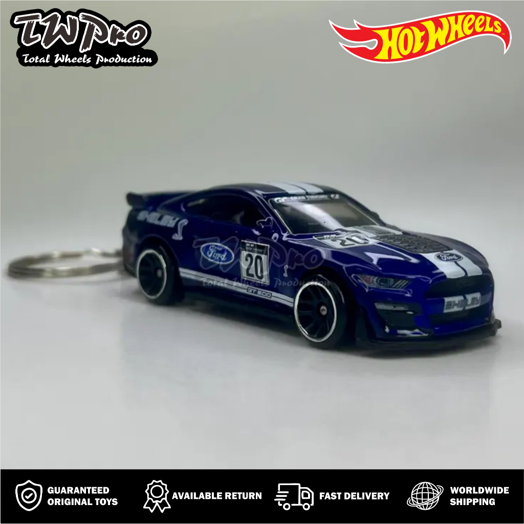 GANTUNGAN KUNCI HOT WHEELS GRAN TURISMO - 20 FORD MUSTANG SHELBY GT500 - KEYRING - KEYCHAIN - CUSTOM