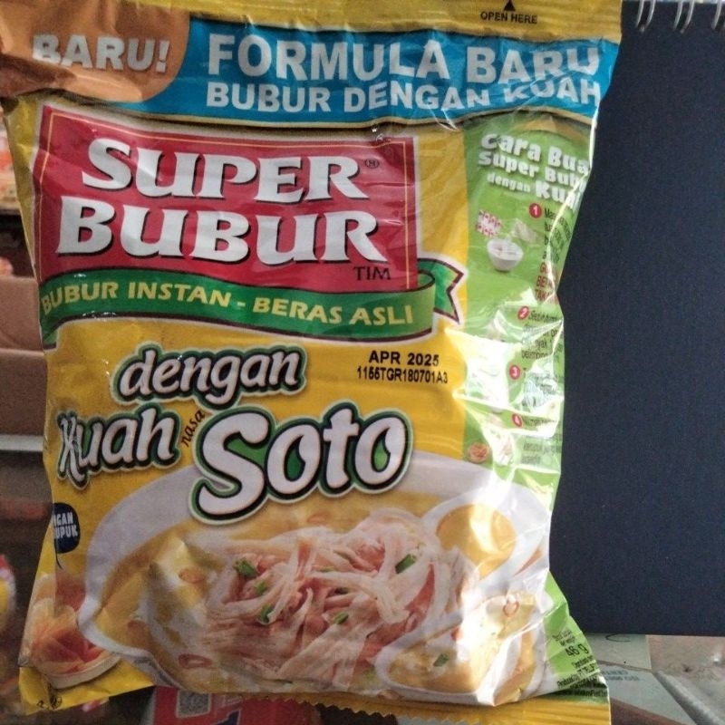

SUPER BUBUR RASA SOTO 46GR(ISI 5 PCS)