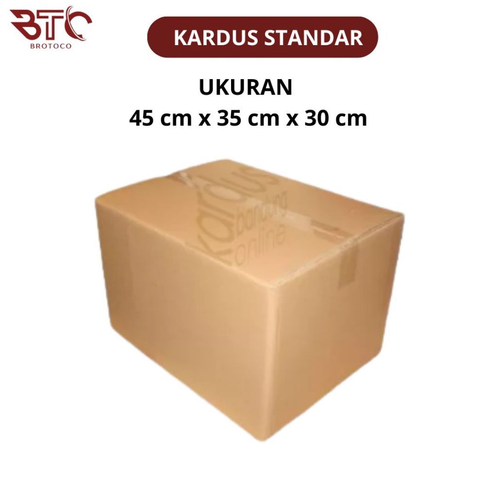 

[BROTOCO] Kardus Box Kotak Dus Packaging Pindahan Polos Double Wall Murah Uk 45x35x30 cm CBFlute Tebal 7mm