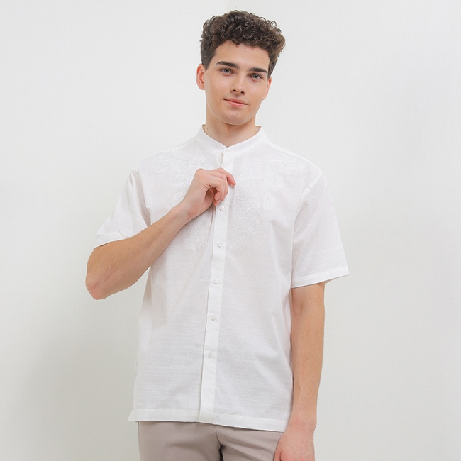 Hush Puppies Kemeja Pria Kk Doha Off White