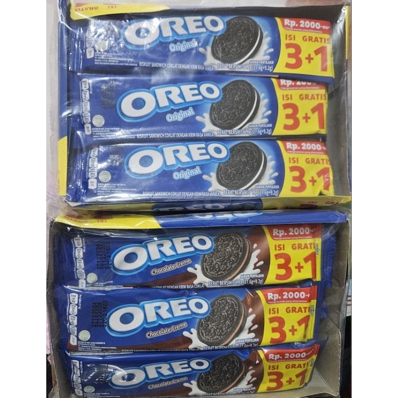 

biskuit oreo sandwich cream vanilla coklat chocolate 12 sachet