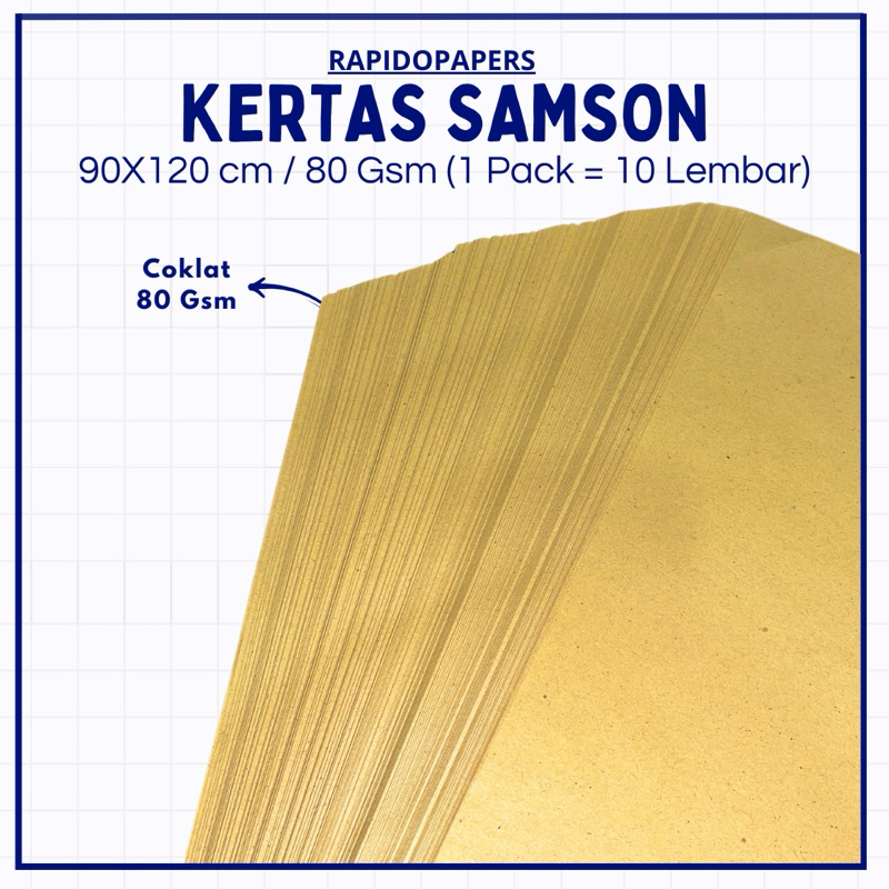 

Kertas Samson Kraft [10 Lembar, 90x120, 80 gr] Kertas Kraft / Kertas Bungkus / Kertas Pola