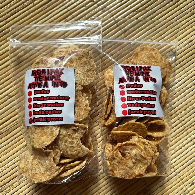 

Keripik Tempe Ayra Pedas/Jeruk Purut