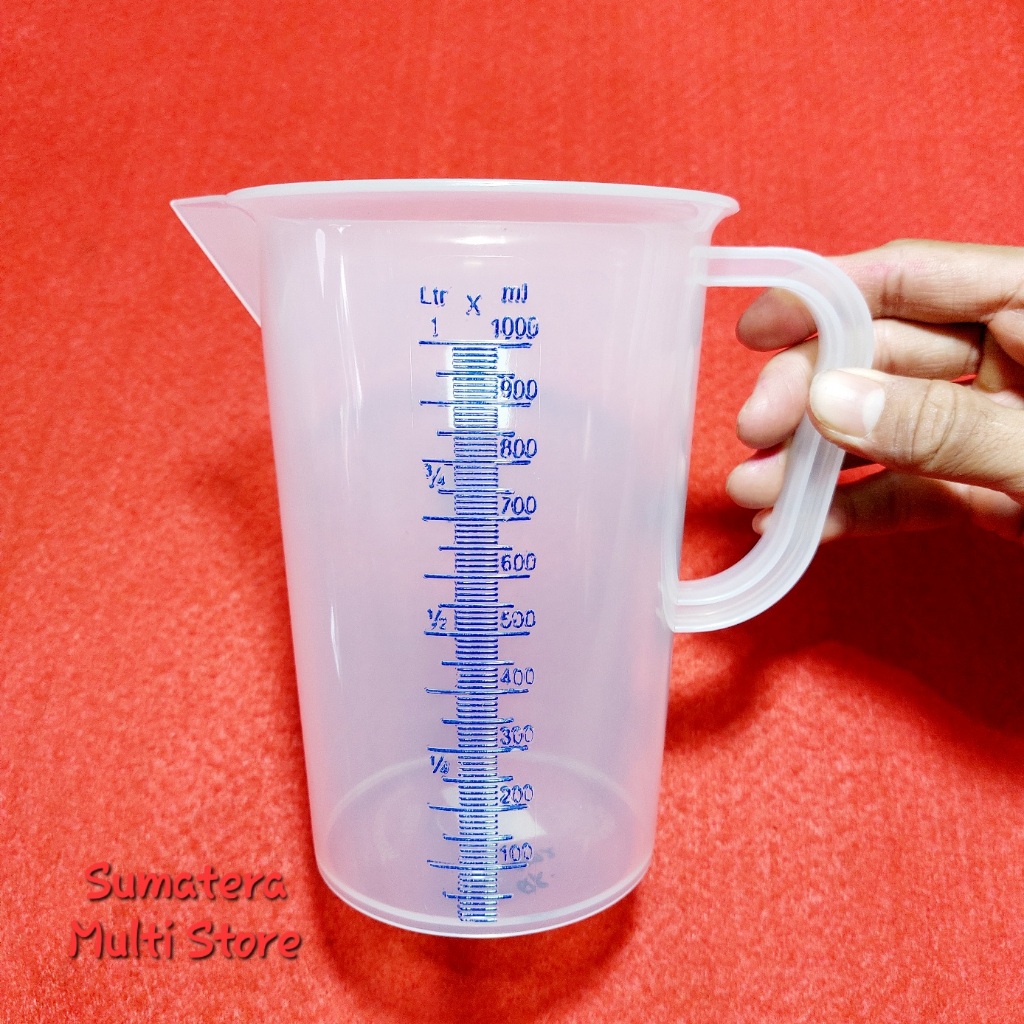 Gelas Takar Takaran 50 ml - 1000 ml Plastik - Gelas Ukur 1 Liter - Sloki Serba Guna - Measuring Jug