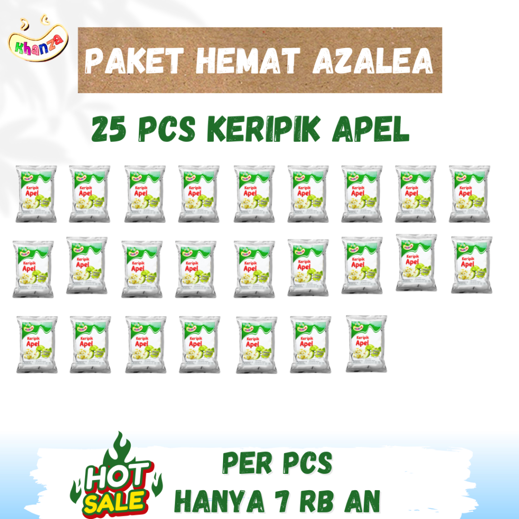 

Lezatoz_Genz Paket Hemat "Azalea" 10 Pcs 25 Pcs Keripik Buah Nangka Apel Mix Fruit Mix Sayur