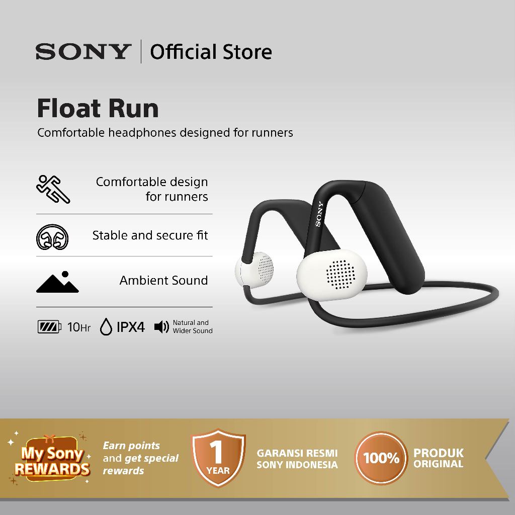 Sony WI-OE610 Float Run Off-ear Wireless Headphone For Android & IOS - Black SONY Original Headset