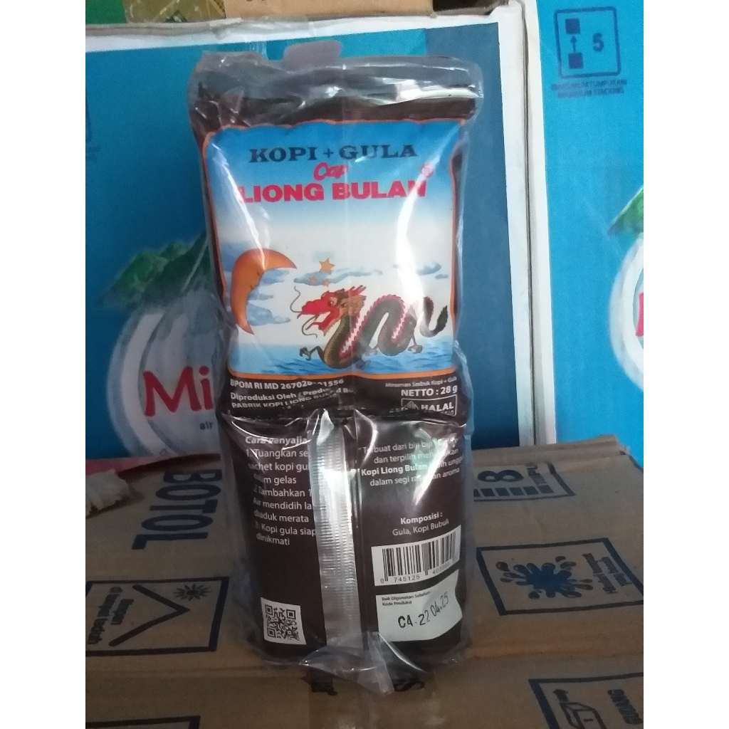 

KOPI CAP LIONG BULAN KOPI BUBUK + GULA PCK 20x28g