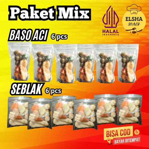 

Paket MIX murah, Baso Aci 6 bungkus, Seblak 6 bungkus. Aci kemasan vakum