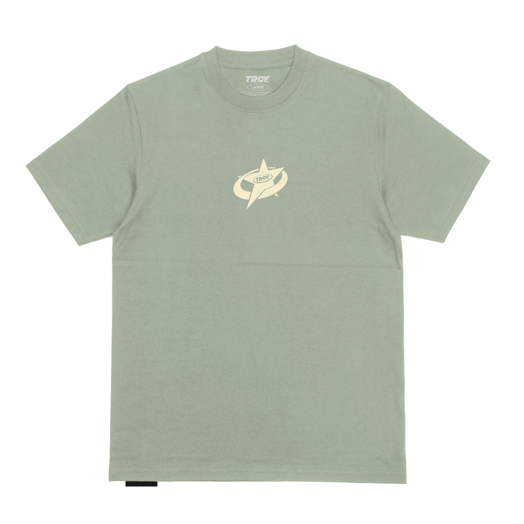 Troy Company Tshirt Sage Green Star Trails - Kaos Lengan Pendek Kaos Hijau Sage MTD 3028