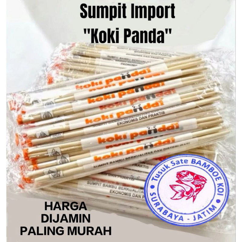 PAKET 5 Pack (isi 250psg) SUMPIT IMPORT KOKI PANDA Ekonomis