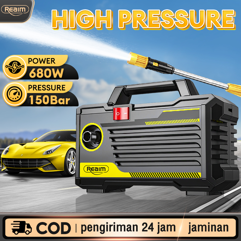 Reaim 680W Alat steam cuci motor mobil Jet Cleaner Mesin Cuci Mobil Motor High Pressure Washer Alat 
