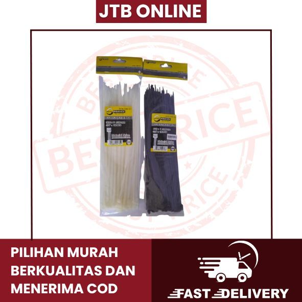 

KABEL TIES / CABLE TIES PROHEX 5X300 MM HITAM PUTIH