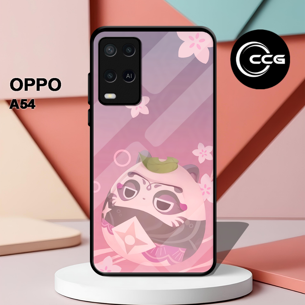 ( LV 9 ) Casing Case Sofcase Glossy Untuk hp Oppo A54 l Motif Anime l Abstrak l Cute l Lucu l Kesing