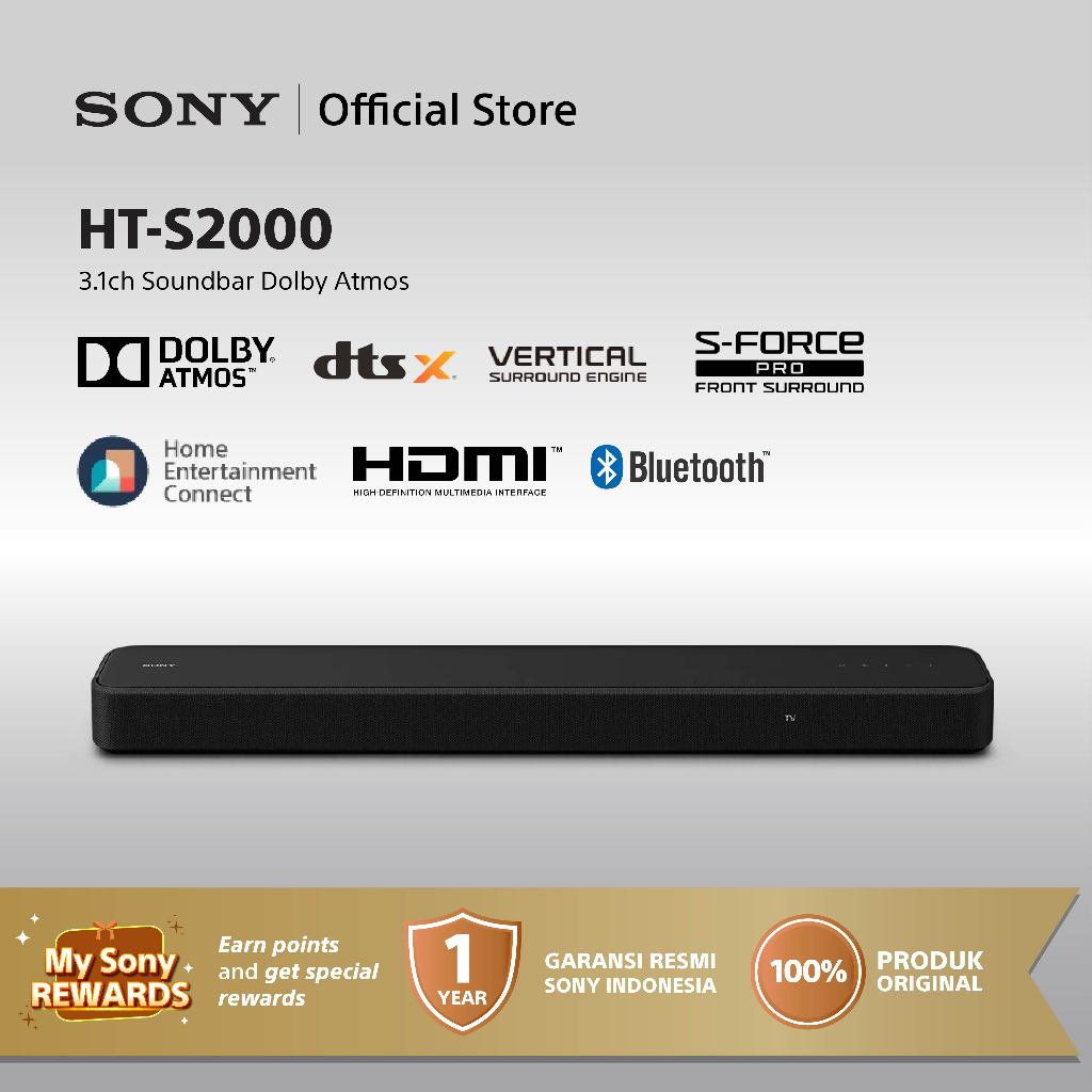 Sony HT-S2000 Home Theater Hometheater Soundbar 3.1ch DTS:X/Dolby Atmos