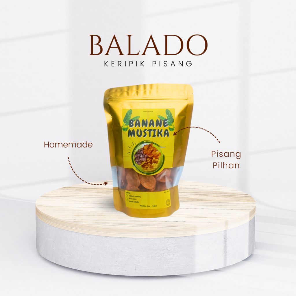 

Keripik Pisang Balado / Banana Chips Balado Banane Mustika / Kripik Pisang Balado