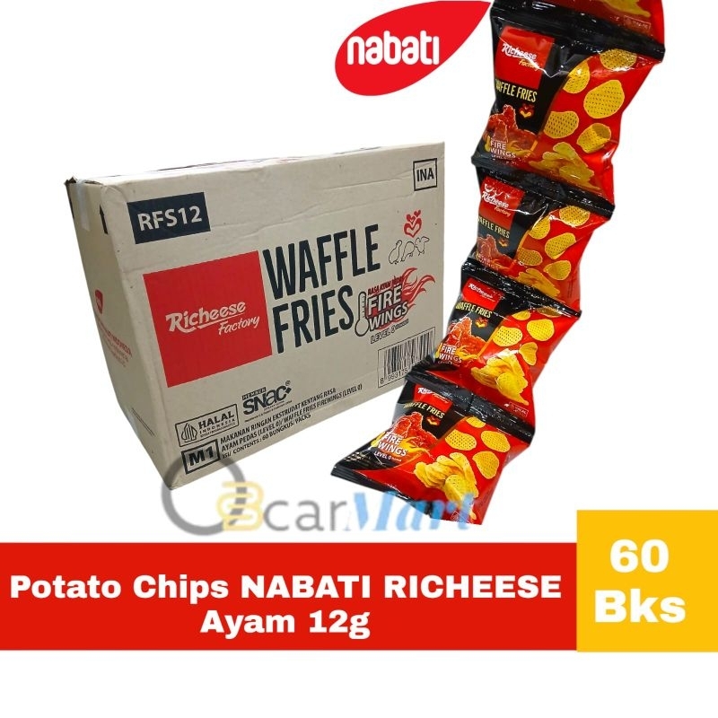 

DEPO Richeese factory waffle fries 12gr rich burger dan fire wings