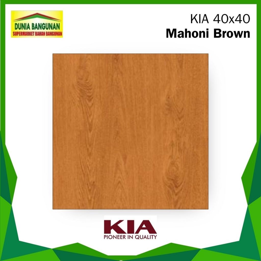 Keramik 40x40 Impresso Mahoni Brown Keramik Lantai Motif Kayu / Keramik Glossy / Keramik Lantai Kama