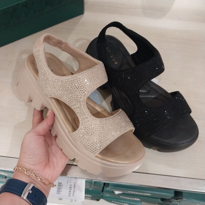 sepatu sandal wanita wedges 7cm ringan Bebob new arrival