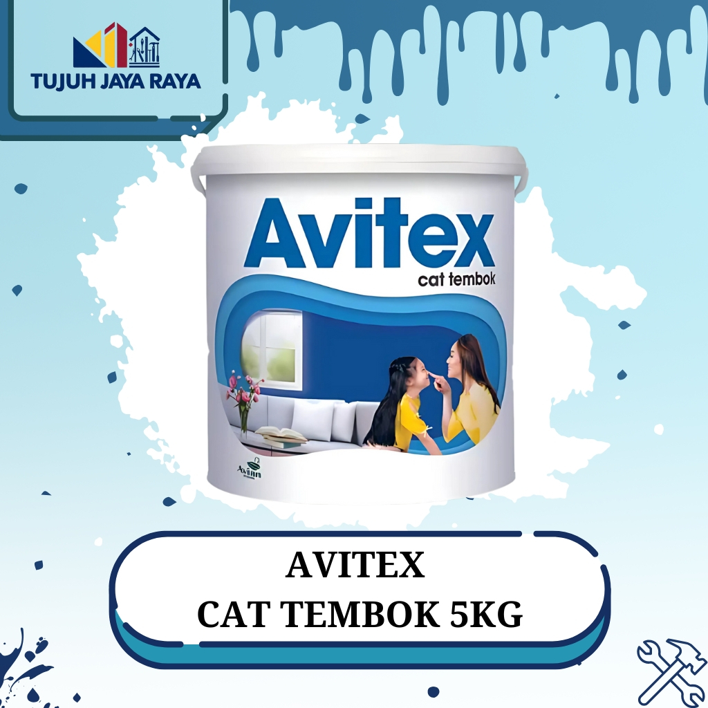 Cat tembok Avitex 5kg Warna lengkap 100% original