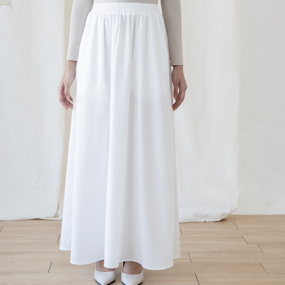 KODE L66Q Andari Skirt by Aska Label  Rok maxi wanita dengan kantong dan pinggang full karet