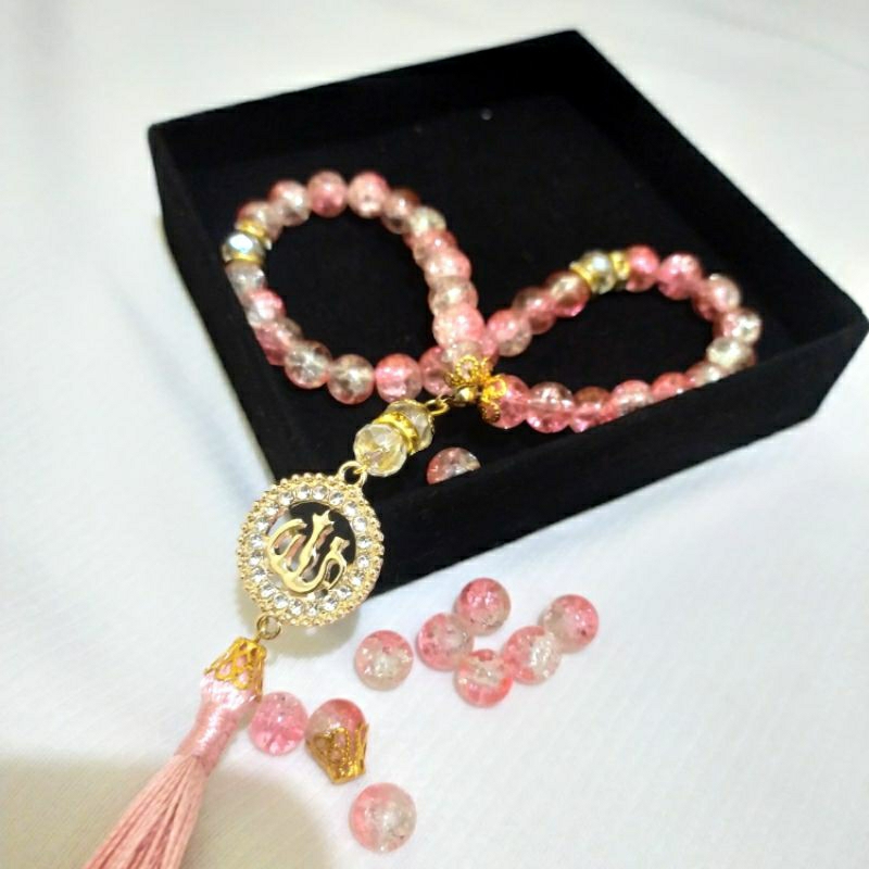 AYLEEN TASBIH 33 BUTIR TASBIH MUTIARA LAFADZ ALLAH TASBIH 33 BUTIR  MUTIARA TASBIH CANTIK