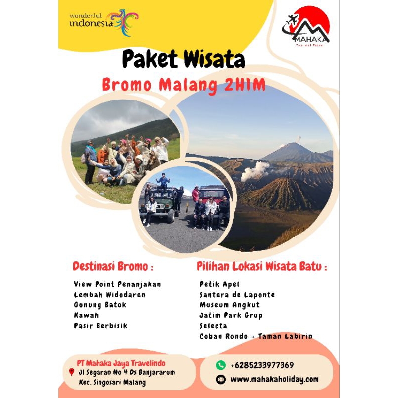 Paket Wisata Bromo Malang 2 Hari 1 Malam