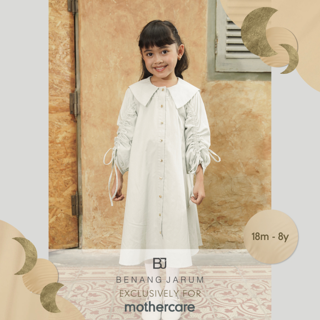 Mothercare x Benang Jarum Raya Collection Drawstring Dress - Dress Lebaran Anak Perempuan