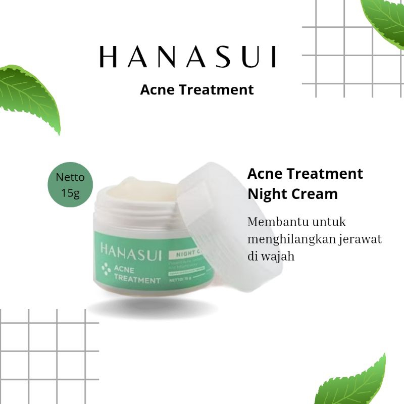HANASUI ACNE DAY CREAM DAN NIGHT CREAM