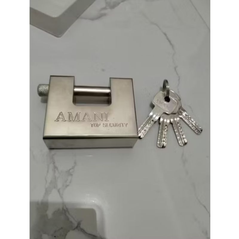 Gembok Panser 84mm AMANI Gembok Gudang anti maling | Gembok Pintu Pagar Rumah AMANI