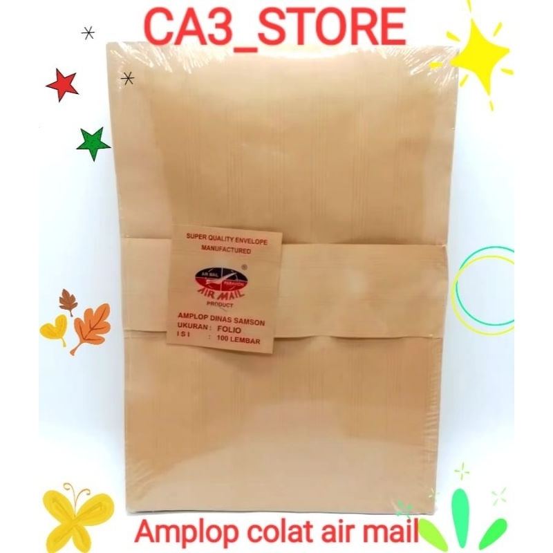 Amplop coklat polos folio /Amplop coklat lamaran polos/Amplop coklat AIR MAIL Folio