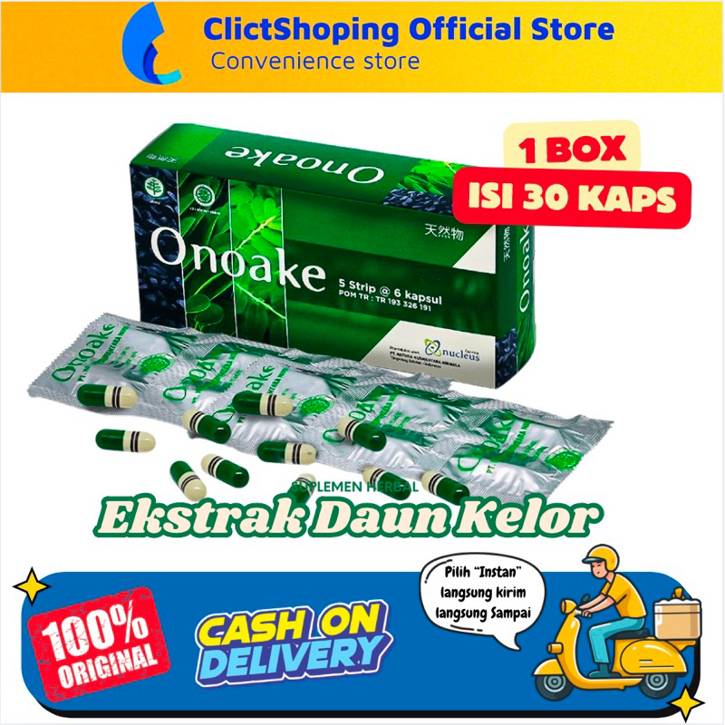 

Onoake Ektrak Daun kelor 1 Box @30 Kapsul