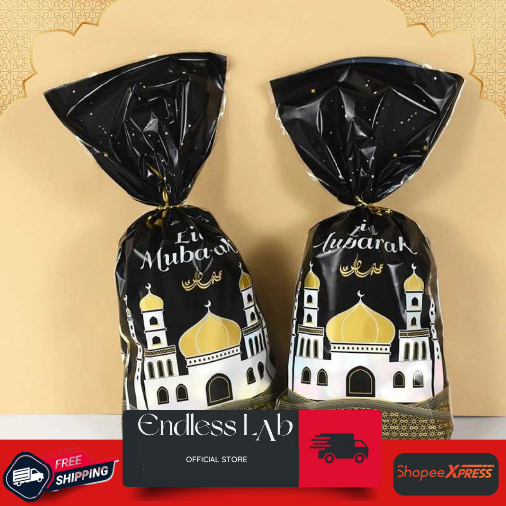 

Kantong Plastik Motif Idul Fitri Eid Mubarak Bingkisan Lebaran Hamper Goodie Bag Plastik Packing