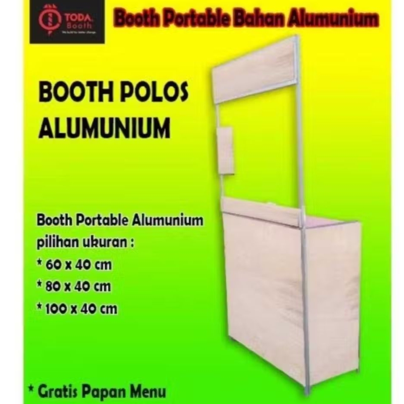 Booth Portable Lipat ALUMINIUM /Booth POLOS / Booth Portable Lipat Untuk Jualan / Gerobak Lipat