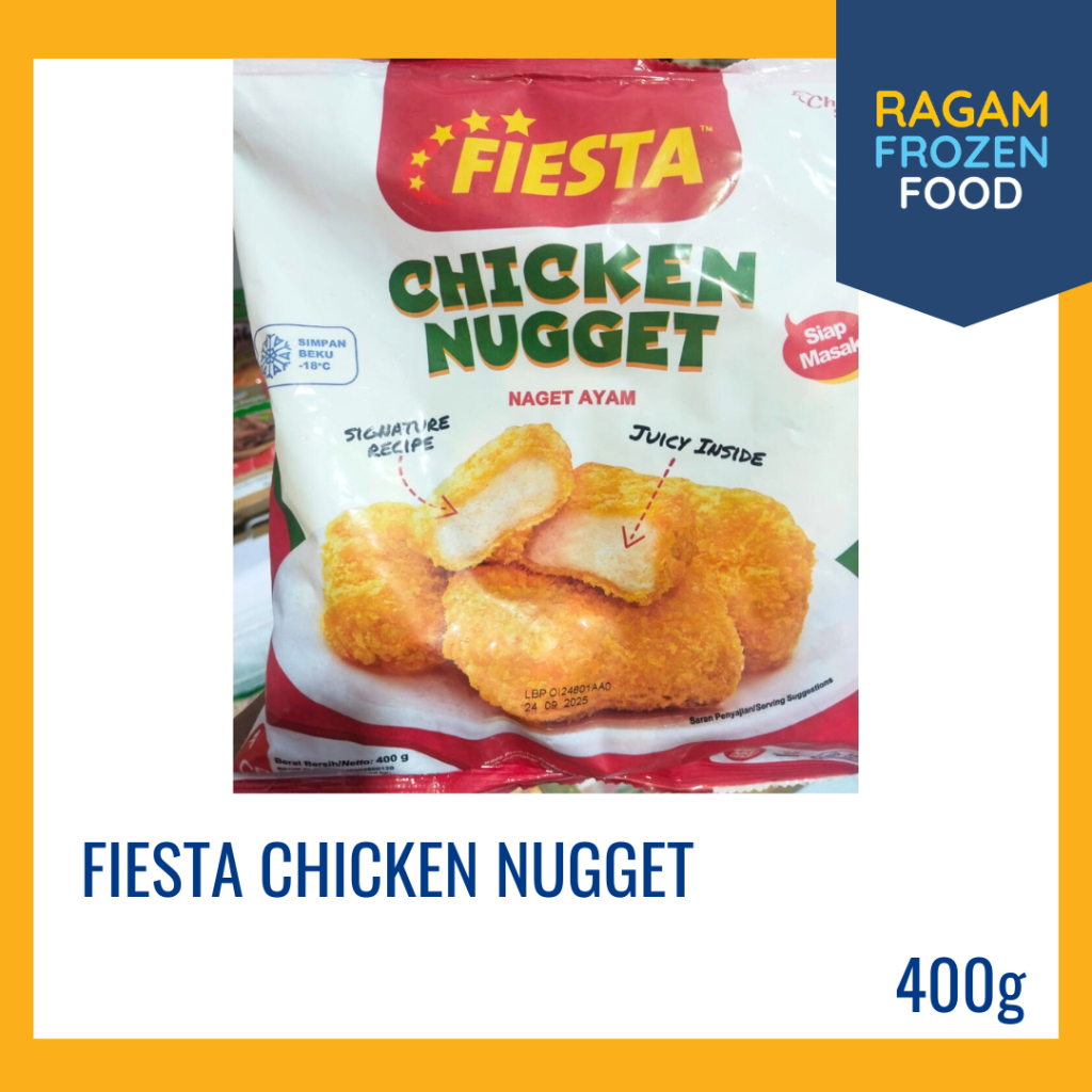 

Fiesta Chicken Nugget 400gr | Nugget Fiesta | Naget Ayam Fiesta