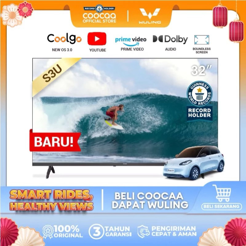 TV Coocaa Smart Digital 32 Inch S3U 32S3U/ COOCAA 32S3U - DOLBY