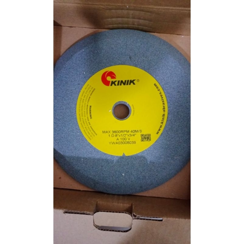 Kinik Batu Gerinda duduk asah 8" × 1/2" × 3/4 inch  grit 100