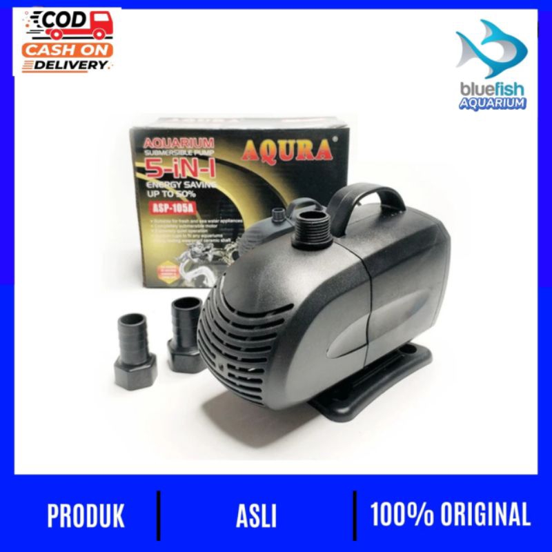 Pompa Air Aquarium AQURA ASP/SP 104 105A Low Watt Berkualitas