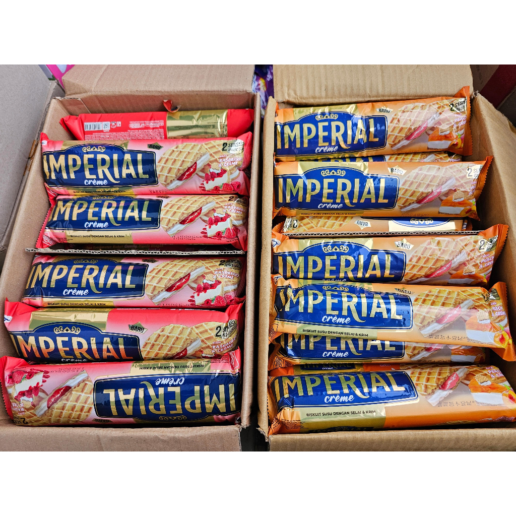 

IMPERIAL CREME - BISKUIT DENGAN SELAI DAN KRIM ROLL PACK 1 KARTON ISI 24 PCS