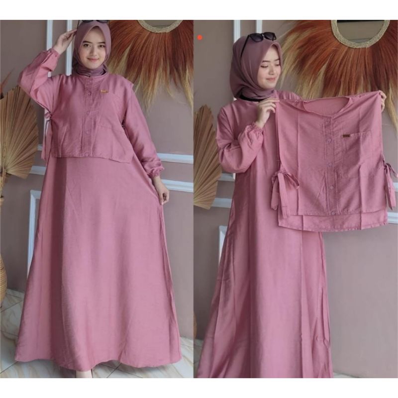 GAMIS ROMPI PISAH / GAMIS ROMPI BAHAN POLOLINEN / GAMIS PREMIUM / GAMIS TERBARU  / GAMIS LEBARAN / G