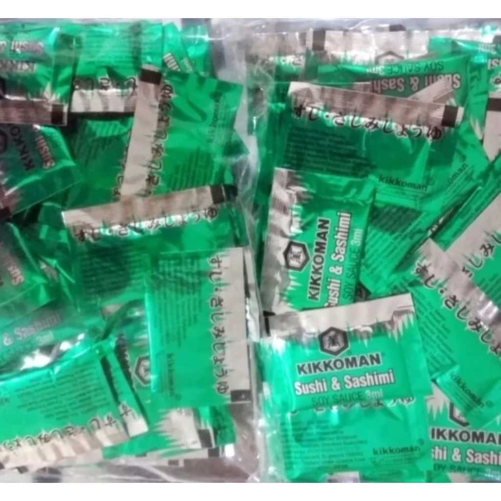 

Kikkoman Sachet/ Sushi Sashimi Shoyu / Soy Sauce Sachet isi 100pcs