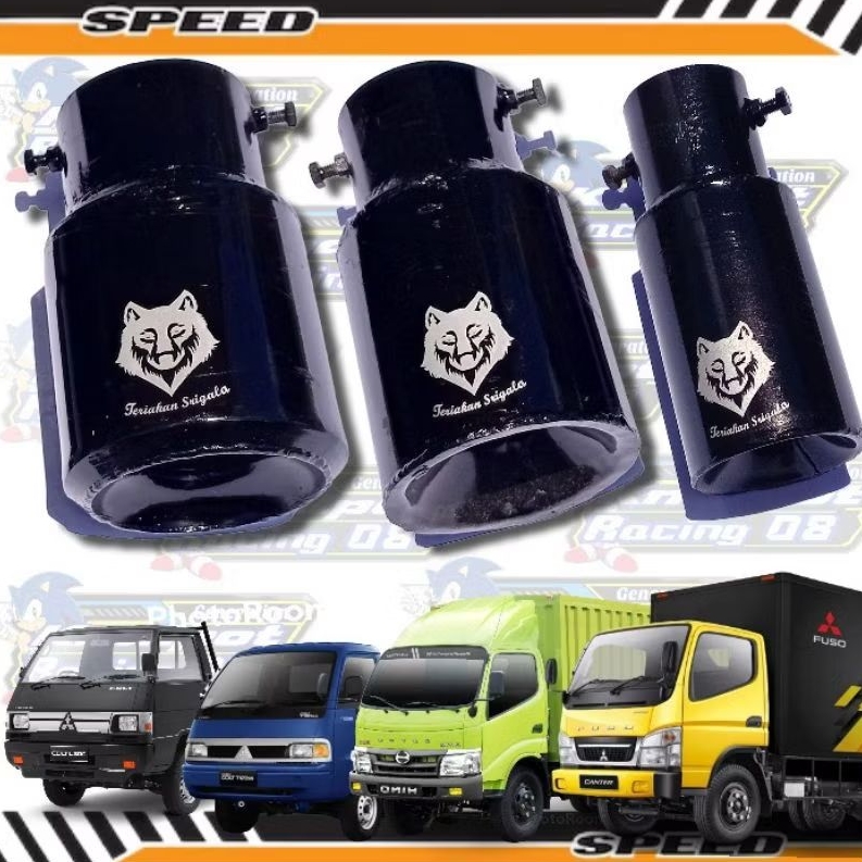 Knalpot Serigala Srigala Guk Gukk Bensin Solar Granmax L300 Apv Futura Carry Luxio Isuzu Traga Ragas