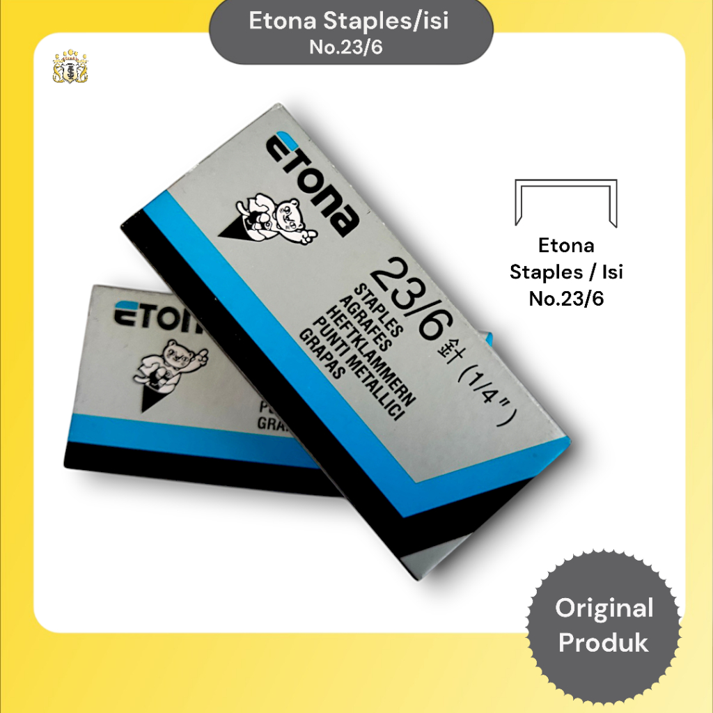 

Etona Isi Stapler No.23/6 Isi 1000 pcs Serbaguna