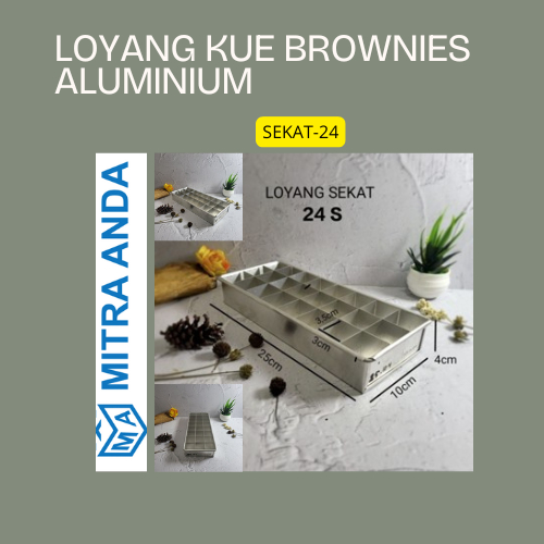 Loyang Kue Brownies Sekat 24 (25x10x4cm)