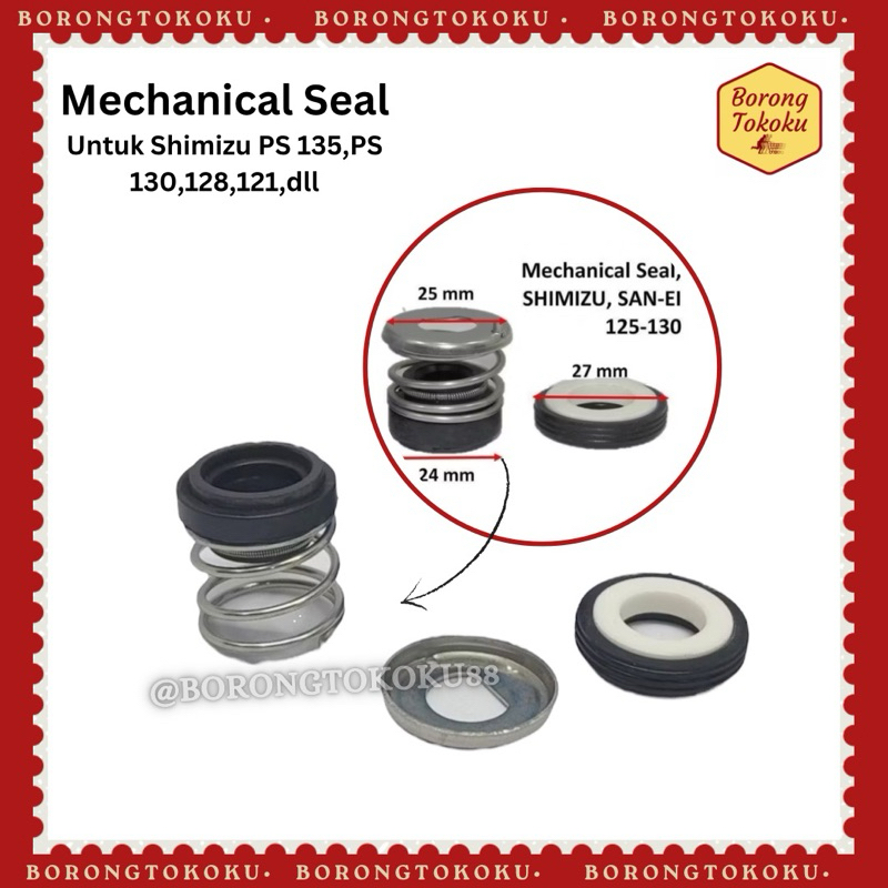 Mechanical seal Shimizu 125 / Seal pompa air shimizu ps 135 / ps 130/ ps 128