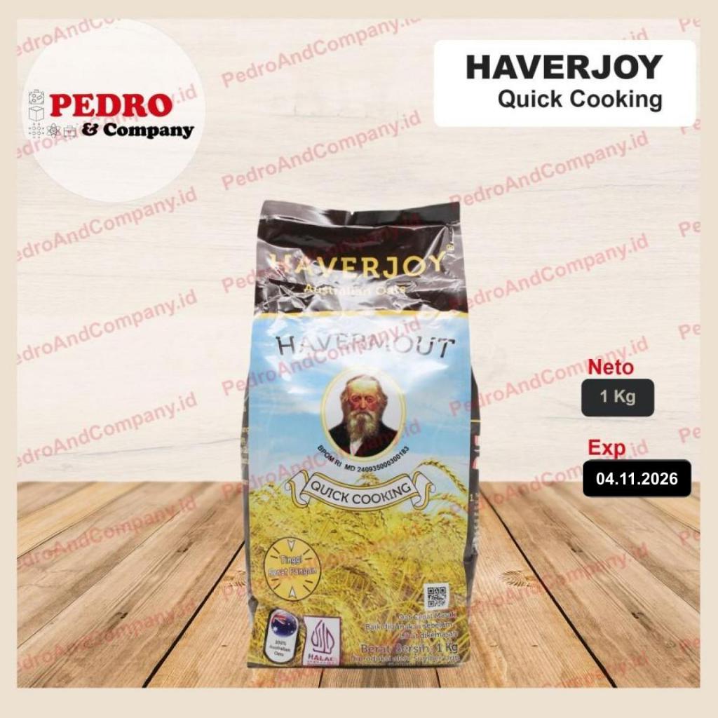 

Haverjoy havermout quick cooking oat 1kg - australian oat (coklat) import - siap saji cepat saji