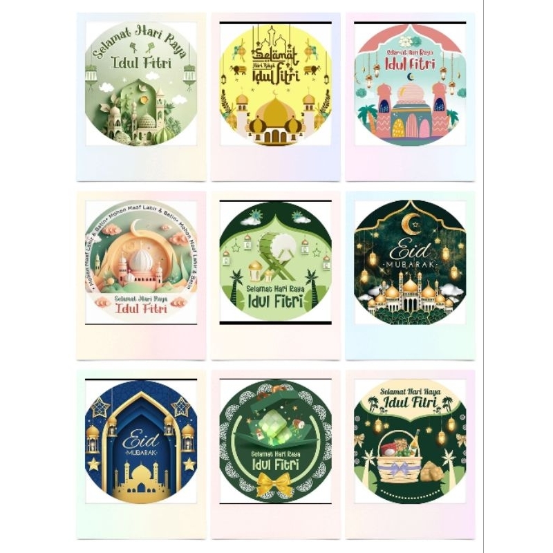 

Stiker idul fitri lebaran bulat isi 50pcs dia 5cm