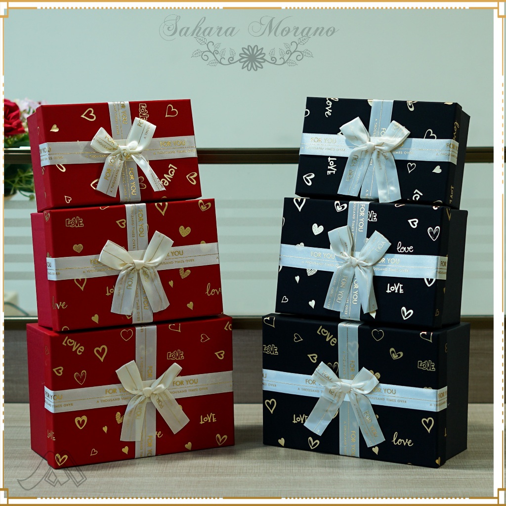 

Gift Box Text For You Motif Love Kotak Hadiah Valentine Souvenir Box Kotak Kado Hampers Kotak Lamaran