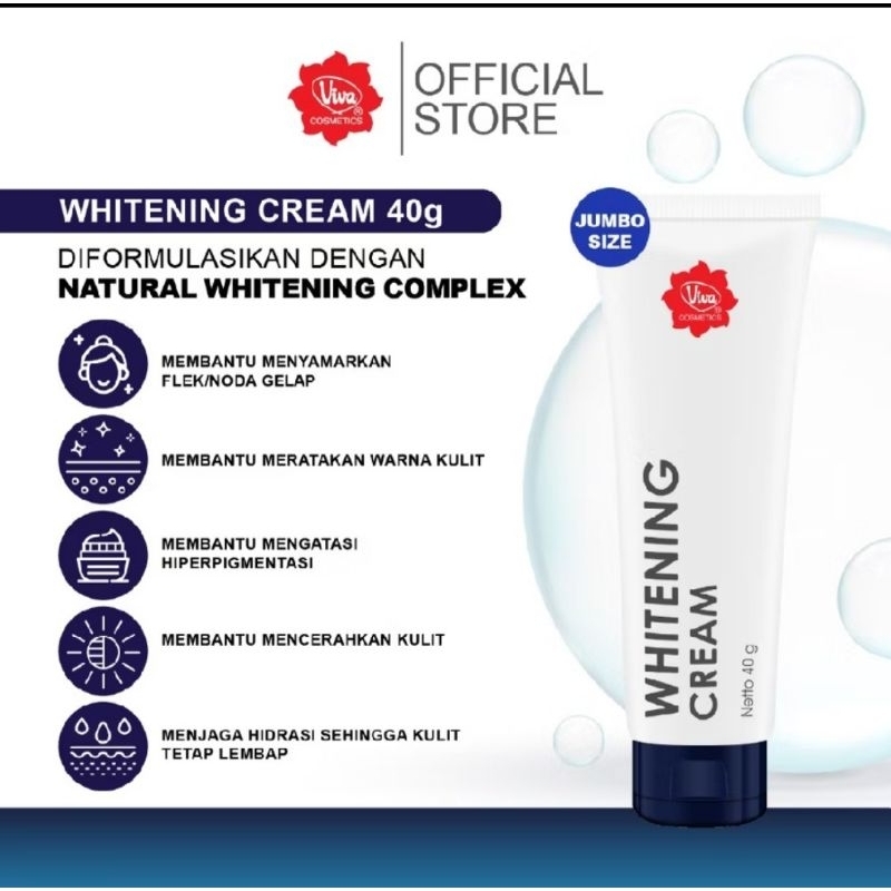 VIVA WHITENING CREAM JUMBO/VIVA WHITENING CREAM BESAR/VIVA WHITENING CREAM 40GR