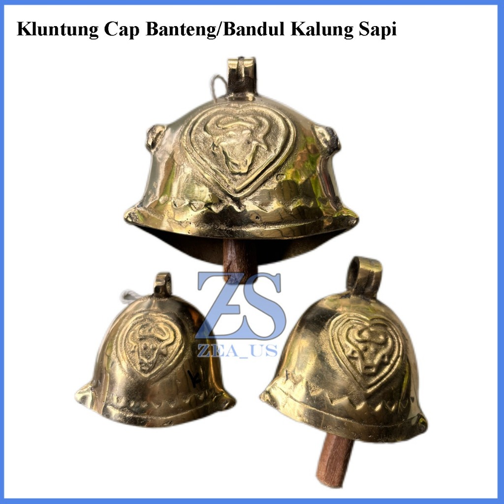 Kalung Sapi Kuningan / klontong sapi / bel lonceng kuningan cap sapi