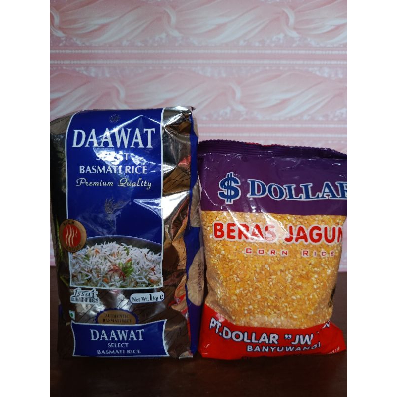 

Beras Jagung Nasi Jagung Beras Basmati SELECT 1kg + Beras Jagung DOLLAR 500gr